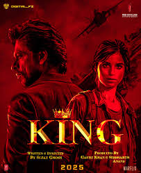 King Official Poster - Shah Rukh Khan and Suhana Khan in intense action